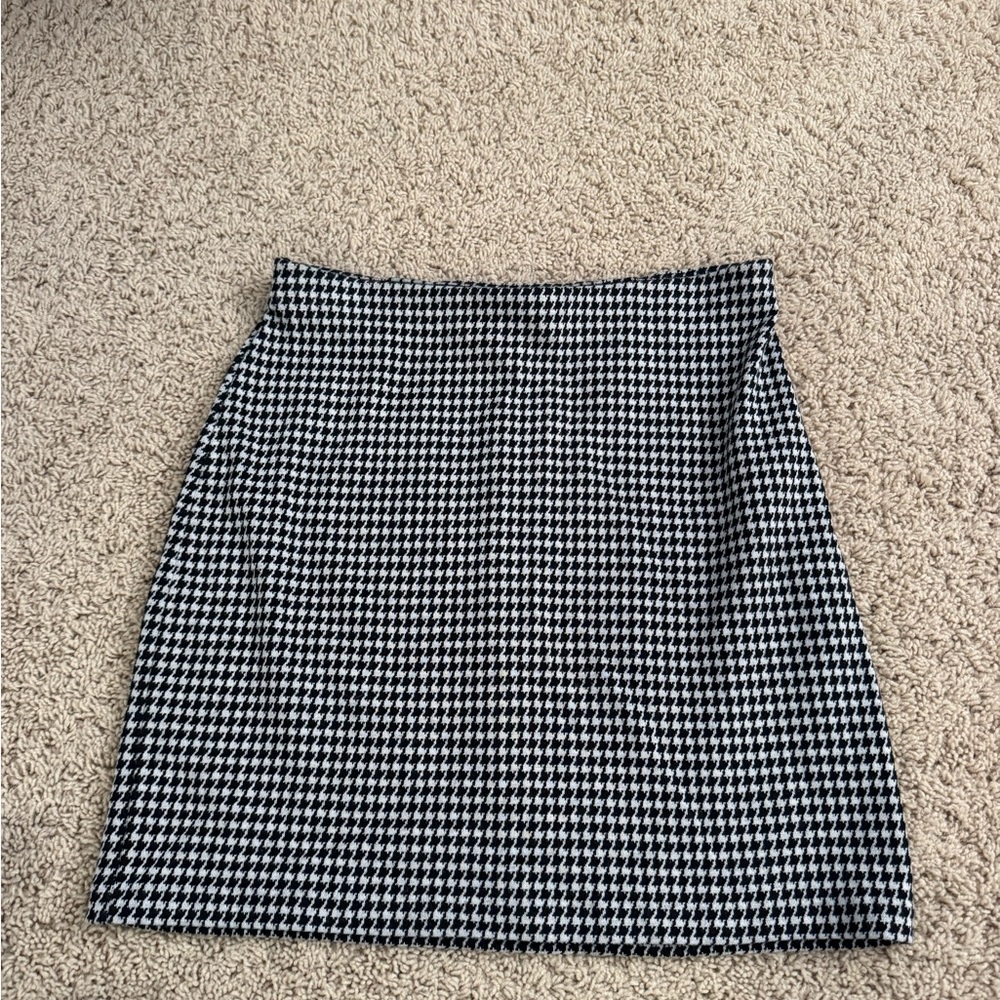 H&M Black and White Mini Skirt for Work